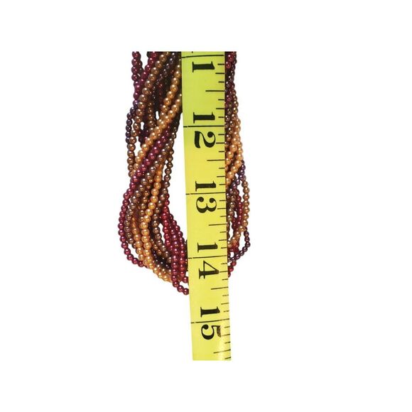 Unbranded Faux Pearl Multi-Strand Colorful Necklace Luxury Stylish Elegant - Picture 4 of 5